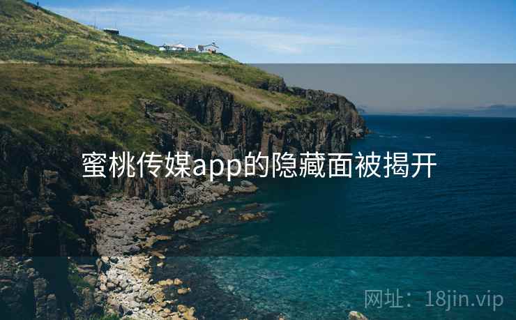 蜜桃传媒app的隐藏面被揭开