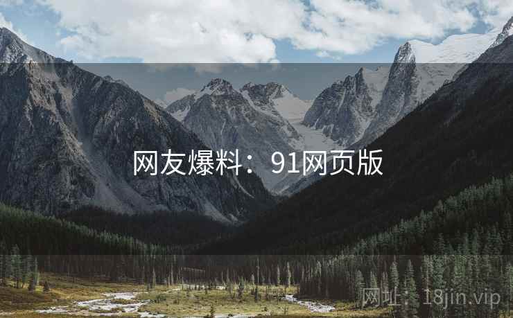网友爆料：91网页版