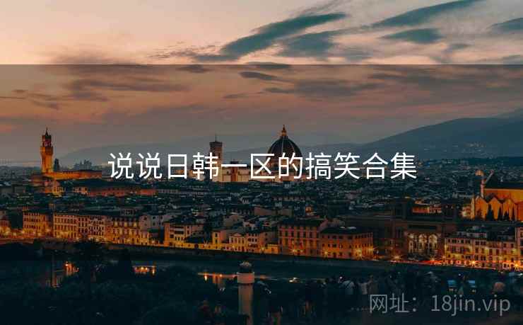 说说日韩一区的搞笑合集