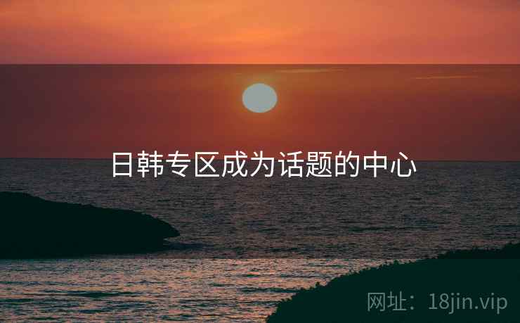 日韩专区成为话题的中心