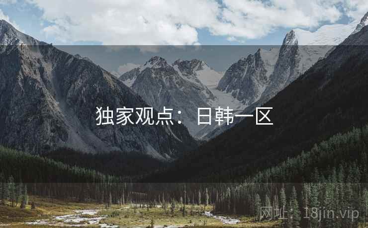 独家观点：日韩一区