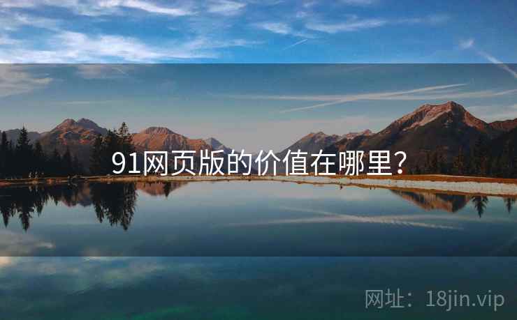91网页版的价值在哪里？