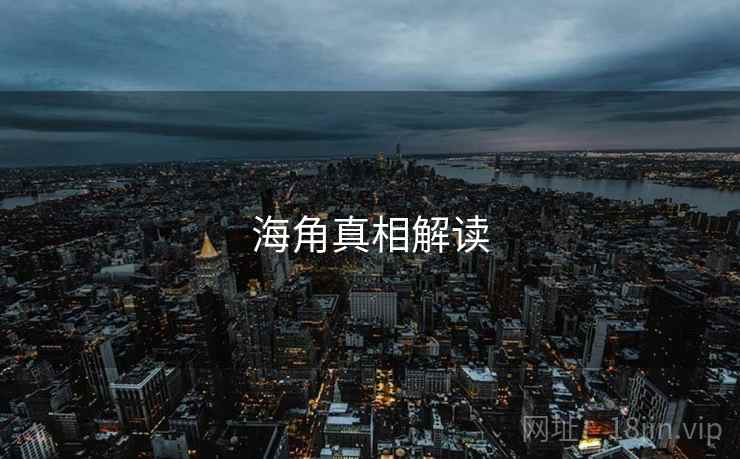 海角真相解读